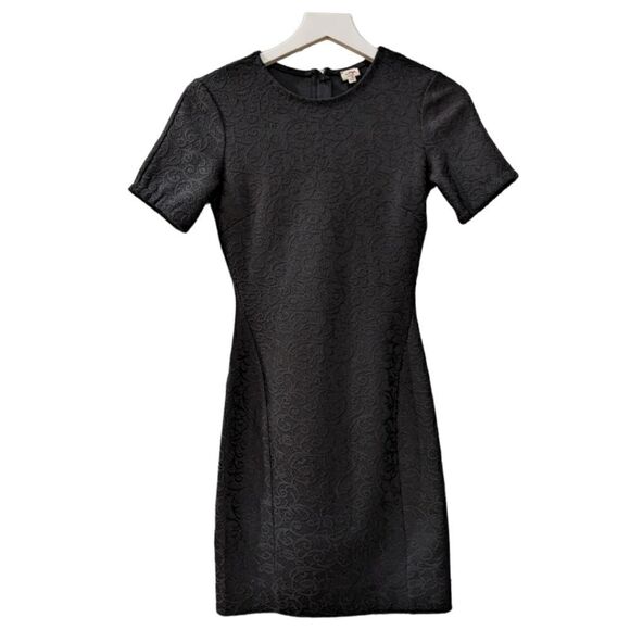 NWT Wilfred Mignonne Dress Black Lace Knit Knee Length Dress Size XXS - Picture 1 of 6